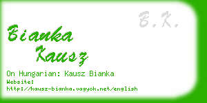 bianka kausz business card